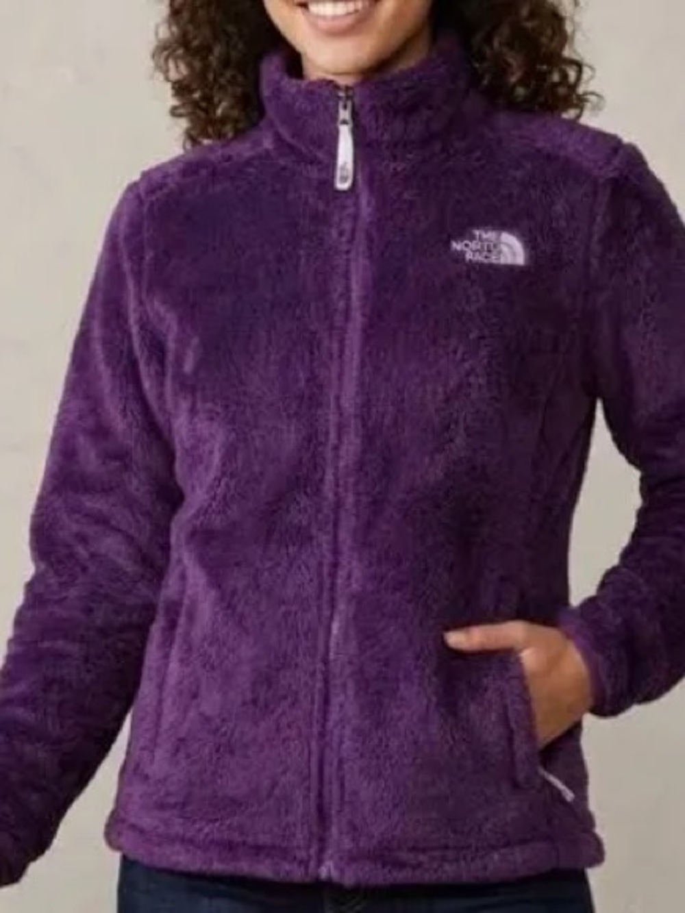 The North Face Osito Fleece Jacket Womens XS Purple Full Zip High Pile Soft
